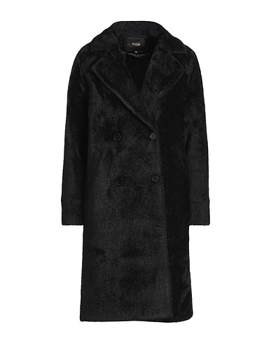 MAJE Coat Black 61% Polyamide, 39% Polyester