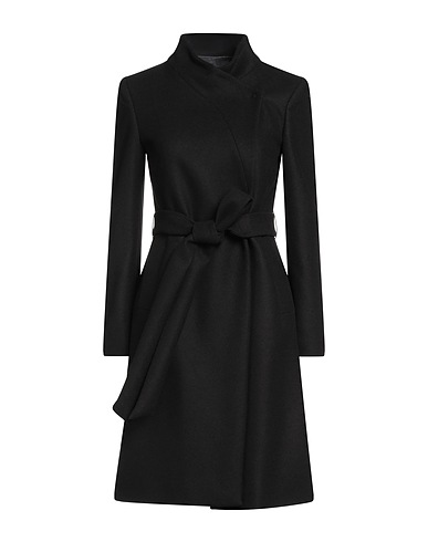 ANNIE P. Coat Black 70% Virgin Wool, 20% Polyamide, 10% Cashmere