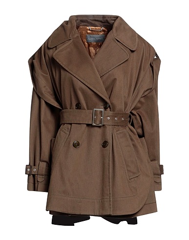 ALBERTA FERRETTI Double breasted pea coat Military green 98% Cotton, 2% Other Fibres