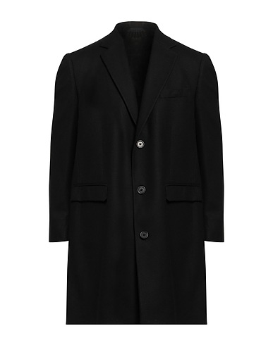 TOMBOLINI Coat Black 82% Wool, 17% Polyamide, 1% Elastane