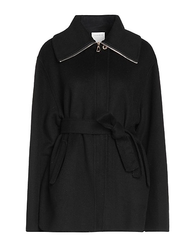 SANDRO Coat Black 100% Wool