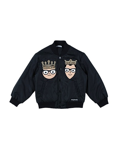 DOLCE&GABBANA Bomber Black 100% Polyamide, Brass, Cotton, Wool, Synthetic fibers