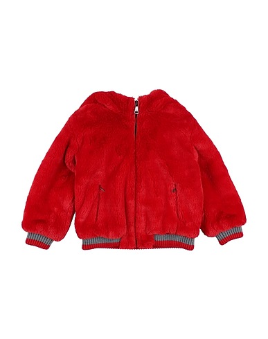 DOLCE&GABBANA Teddy Coat Red 95% Polyester, 5% Lambswool
