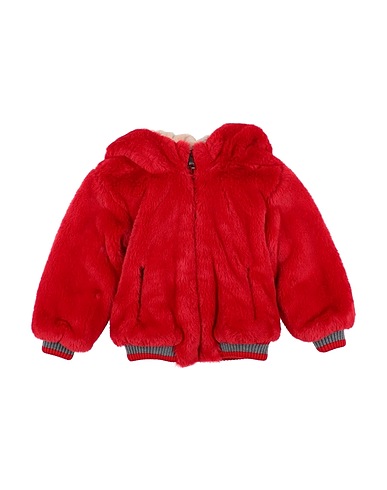 DOLCE&GABBANA Teddy Coat Rosso 95% Poliestere, 5% Lana d'agnello