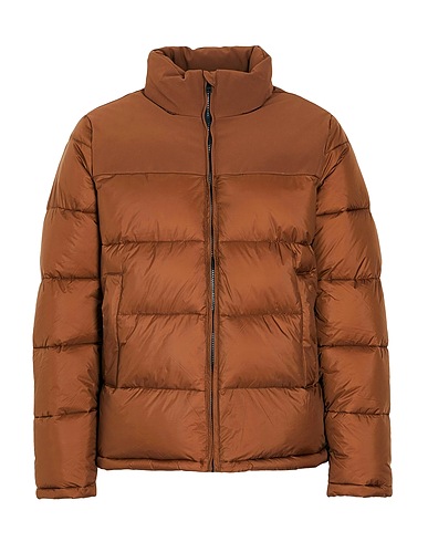 8 by YOOX Shell  jacket RECYCLED NYLON PUFFER JACKET Brown 100% Recycled polyamide