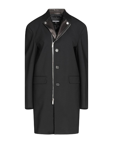 DSQUARED2 Full-length jacket Black 95% Virgin Wool, 5% Elastane