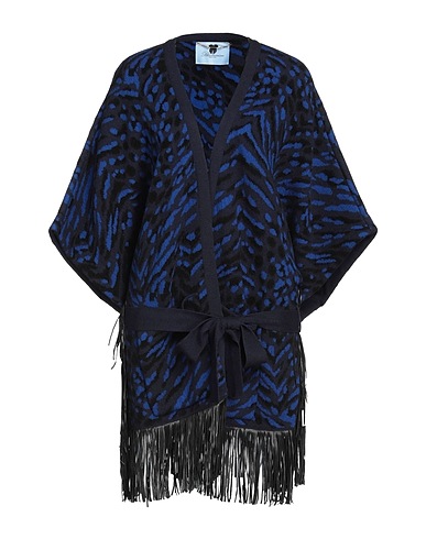 BLUMARINE Full-length jacket Blue 67% Wool, 22% Viscose, 11% Polyamide, Shearling