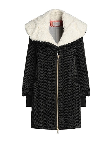 ELISA CAVALETTI by DANIELA DALLAVALLE Full-length jacket Black 97% Polyester, 3% Elastane