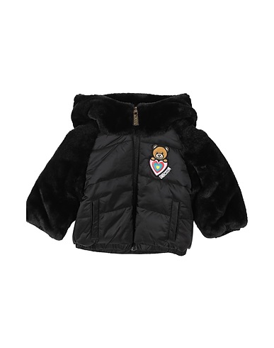 MOSCHINO BABY Teddy Coat Nero 100% Poliammide, Poliestere
