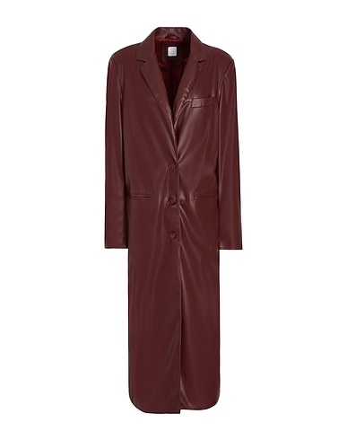 8 by YOOX Cappotto SB OVERSIZE COAT Bordeaux 50% Poliuretano, 50% Poliestere