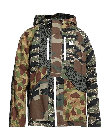 PALM ANGELS Jacket Brown 100% Cotton, Polyester