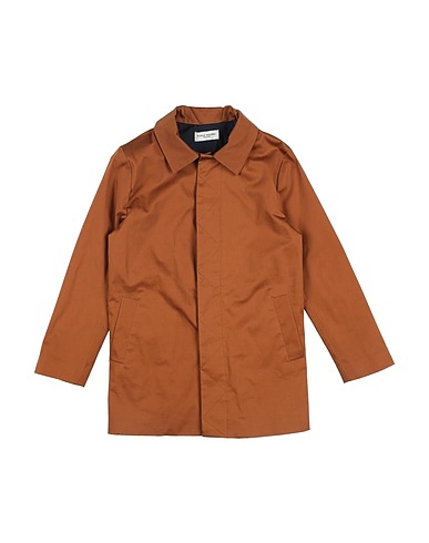 PAOLO PECORA Lange Jacke Braun 97% Baumwolle, 3% Elastan