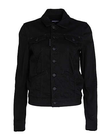 DSQUARED2 Denim jacket Black 98% Cotton, 2% Elastane