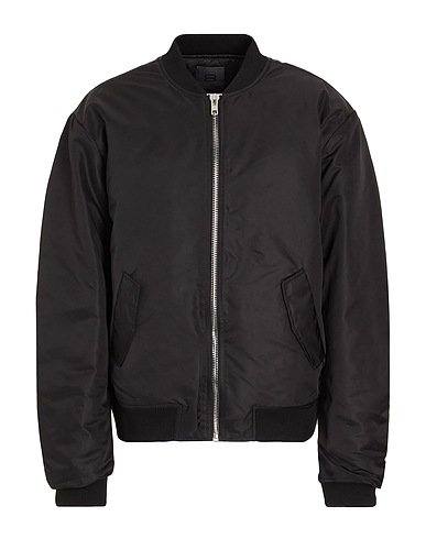 8 by YOOX Куртка RECYCLED POLYESTER BOMBER JACKET Чёрный 100% Переработанный полиэстер