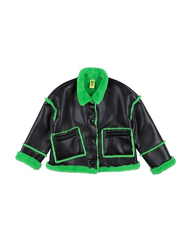 TOO COOL FOR FUR Jacket Black 50% Polyurethane, 50% Polyester, Elastane
