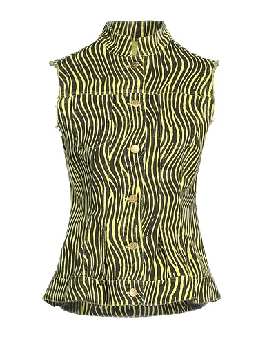 DIMORA Giubbotto jeans Giallo 99% Cotone, 1% Elastan