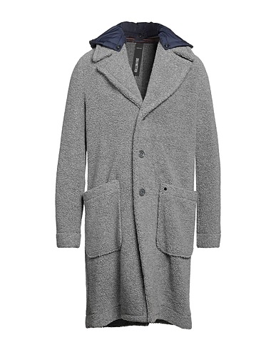 DISTRETTO 12 Coat Grey 60% Wool, 22% Polyamide, 14% Polyester, 3% Acrylic, 1% Other Fibres