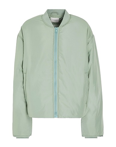 8 by YOOX Bomber PADDED BOMBER JACKET Verde salvia 100% Poliestere riciclato