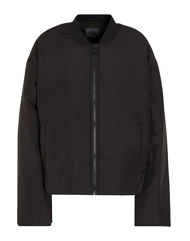 8 by YOOX Bomber PADDED BOMBER JACKET Black 100% Recycled polyester