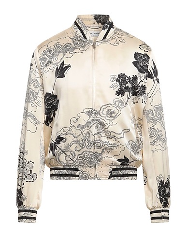 SAINT LAURENT Куртка Бежевый 100% Шелк