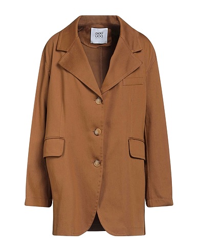 DOUUOD Full-length jacket Camel 99% Cotton, 1% Elastane