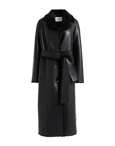 STAND STUDIO Coat Black 55% Polyester, 35% Polyurethane, 10% Other Fibres