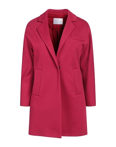 ANNIE P. Full-length jacket Garnet 98% Cotton, 2% Elastane