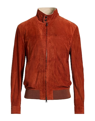 LUIGI BORRELLI NAPOLI Bomber Rust 100% Soft Leather