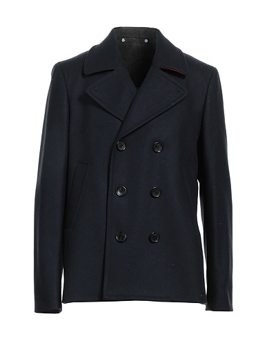 PS PAUL SMITH Coat Midnight blue 67% Wool, 26% Polyamide, 7% Cashmere