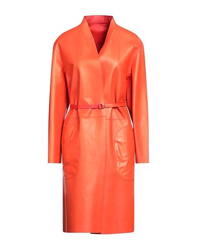 DESA 1972 Full-length jacket Orange 100% Soft Leather