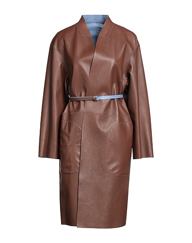 DESA 1972 Full-length jacket Dark brown 100% Soft Leather