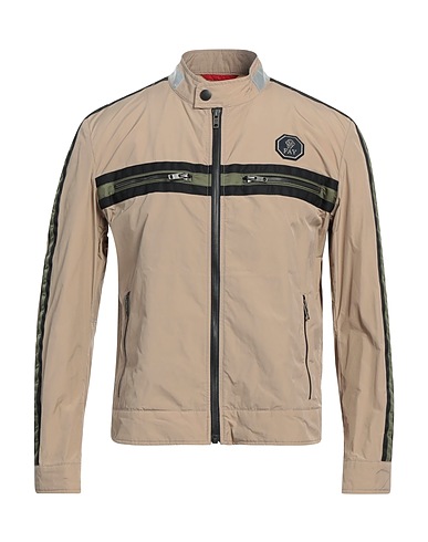 FAY Giacca biker Khaki 100% Poliammide, Poliestere, Cotone