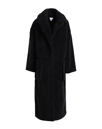 TOPSHOP Teddy Coat Black 100% Polyester