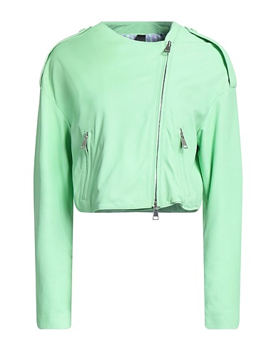 VINTAGE DE LUXE Biker jacket Light green Soft Leather