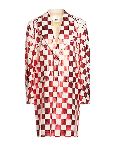 MM6 MAISON MARGIELA Full-length jacket Red 54% Polyester, 44% Virgin Wool, 2% Elastane