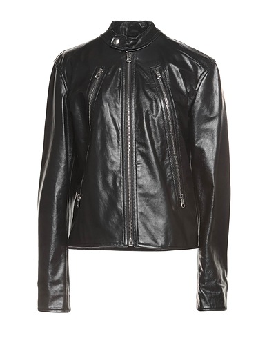 MM6 MAISON MARGIELA Biker jacket Black 100% Bovine leather