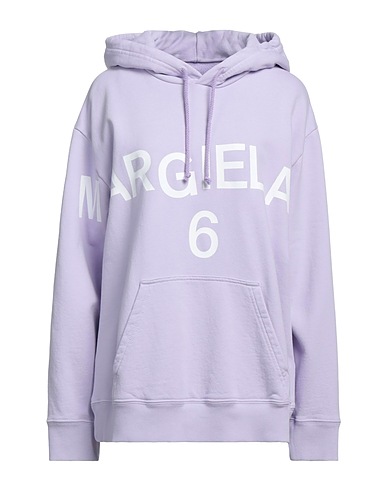 MM6 MAISON MARGIELA Hooded track jacket  Lilac 100% Cotton, Elastane