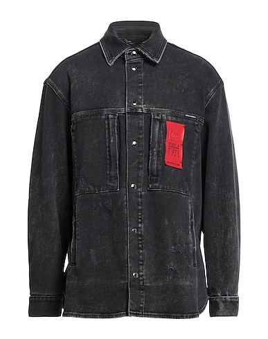 DOLCE&GABBANA Denim jacket Black 98% Cotton, 2% Elastane