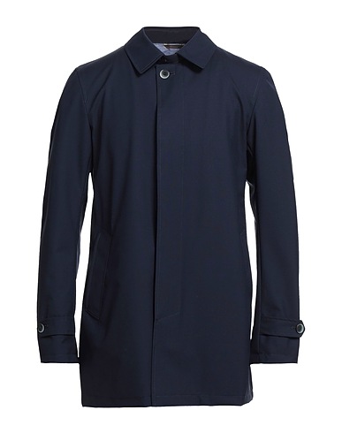 ANGELO NARDELLI Full-length jacket Midnight blue 80% Virgin Wool, 20% Polyurethane