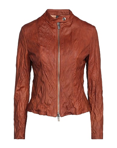 VINTAGE DE LUXE Biker jacket Brown Soft Leather