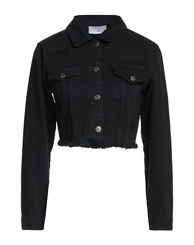 SOALLURE Denim jacket Black 100% Cotton