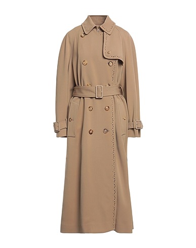 CHLOÉ Double breasted pea coat Sand 100% Virgin Wool, Buffalo Horn