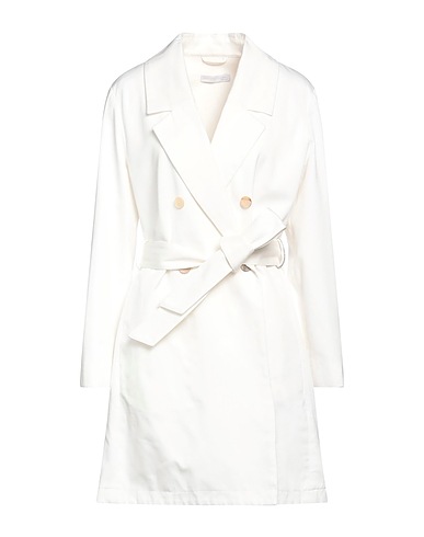 FABIANA FILIPPI Double breasted pea coat White Polyester