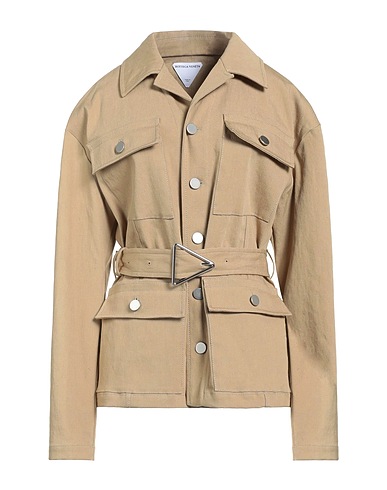 BOTTEGA VENETA Jacket Khaki 97% Linen, 3% Elastane