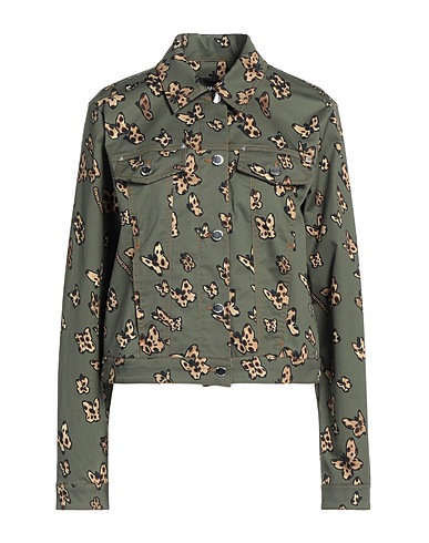 LOVE MOSCHINO Jacket Military green 97% Cotton, 3% Elastane