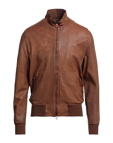 STEWART Bomber Brown Soft Leather