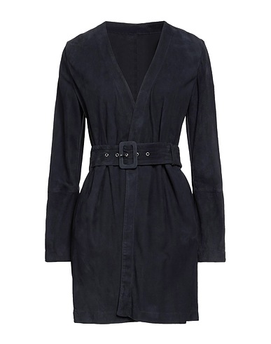 ELEVENTY Full-length jacket Midnight blue Goat skin