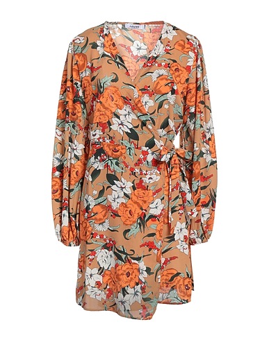 JUBYLEE by FÉMININE Short dress Camel 100% Viscose