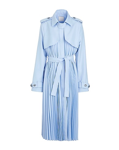 8 by YOOX Soprabito RECYCLED POLY PLEATED MIDI TRENCH
 Celeste 100% Poliestere riciclato