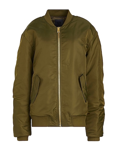 8 by YOOX Bomberjacke RECYCLED POLY OVERSIZE BOMBER Militärgrün 100% Recyceltes Polyester